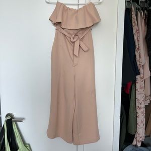 Aritzia Pink Jumpsuit Strapless
